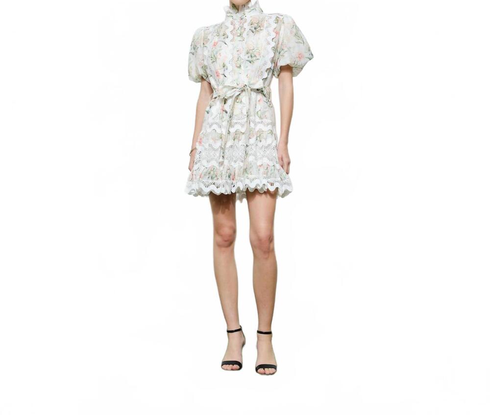 NEW INA FASHION women's bella fiore mini dress in white